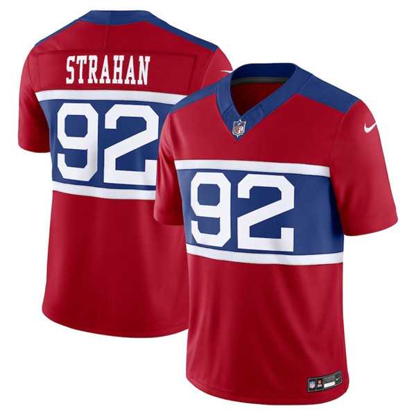 Men & Women & Youth New York Giants #92 Michael Strahan Century Red Alternate Vapor F.U.S.E. Limited Football Stitched Jersey